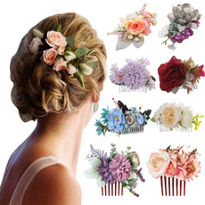 flowerhaircomb, party, Flowers, Wedding Accessories