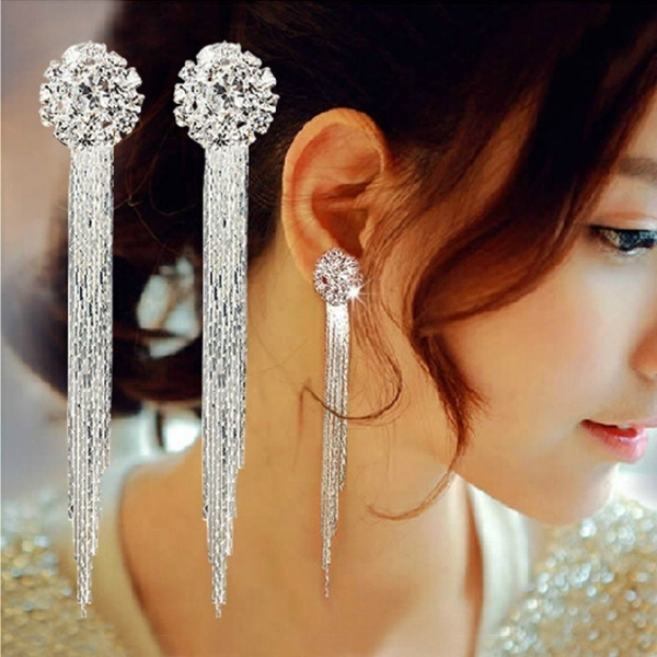 long earrings diamond