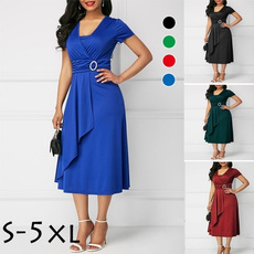 short sleeve dress, Cocktail, plus size dress, elegant dress women