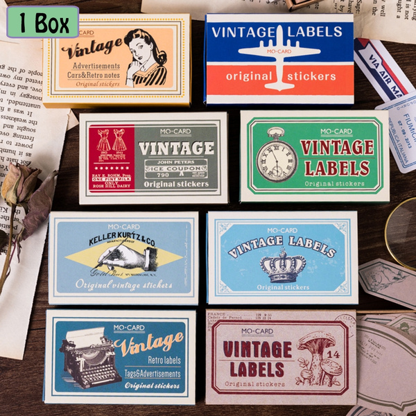 Vintage Stamps Decorative Stickers - Label