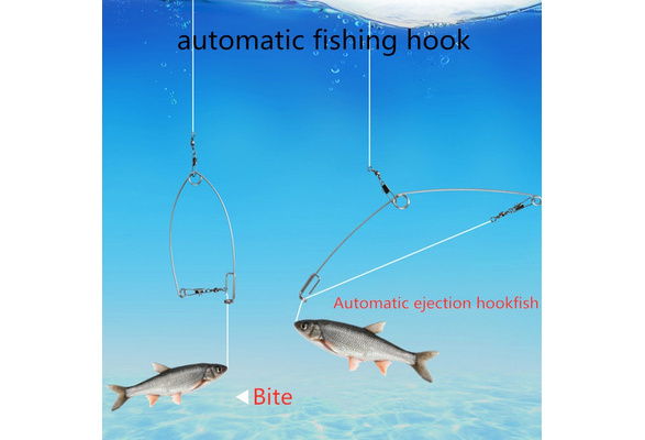 New Automatic Fishing Device Spring Ejection Fishing Hook Lazy Person Hook  Fish Hook | Wish