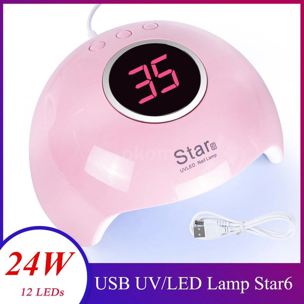 24W Star 6 USB Charging Nail Lamp Dryer Portable LED UV Nail Dryer Curing  Lamps Manicure Nail Gel Curing Tool With Infrared Sensing | Wish