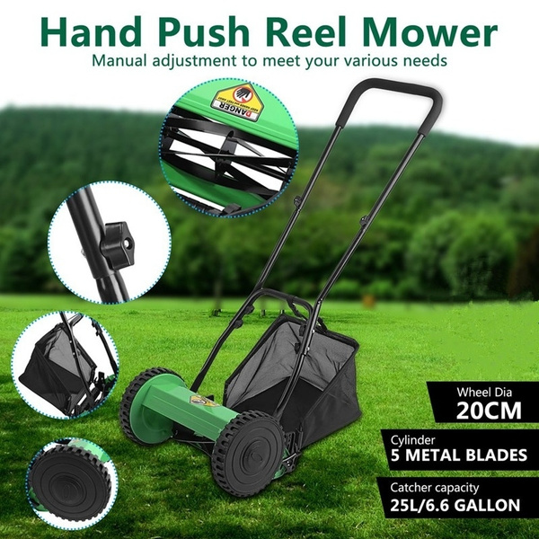 Compact Hand Push Lawn Mower Courtyard Home Reel Mower No Power