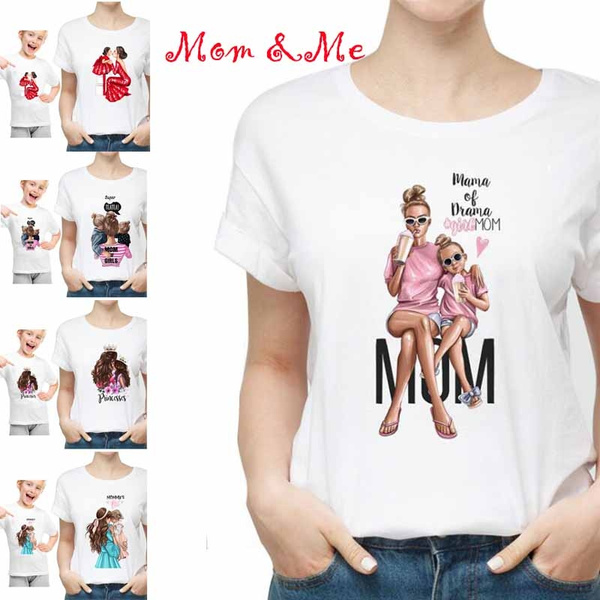 Short Sleeve Kid MOM Girl T Shirt Tees 