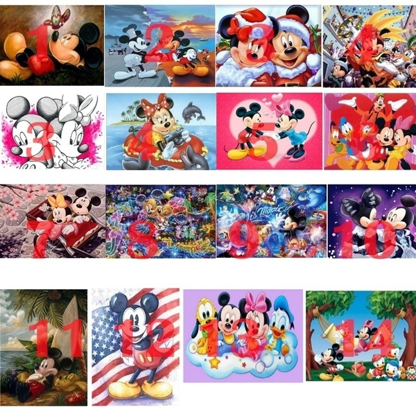 New Diy 5d Diamond Painting Cross Stitch Mickey Mouse Mosaic Kit Diamonds Embroidery Square Drill Handcraft Home Decor Craft Art Wish - Diy Mickey Mouse Home Decor