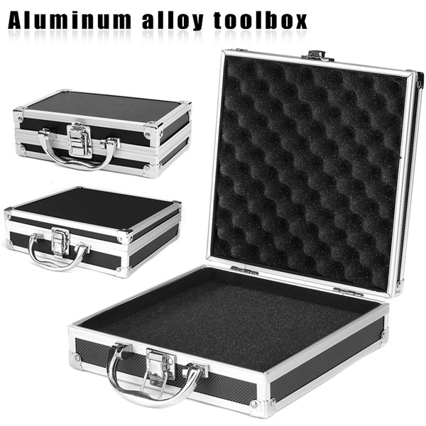 Toolbox Aluminum Tool Box Portable Instrument Box Storage Suitcase Travel Luggag 