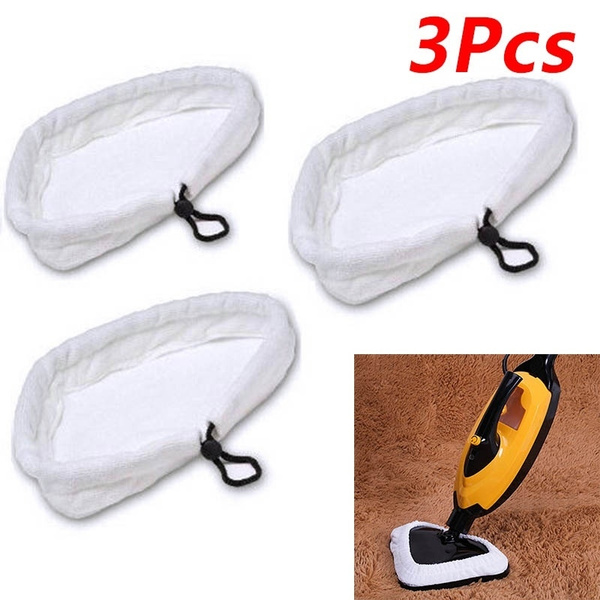 3x Microfibre Cloth Cleaning Pad For Steam Mop H20 X5 Steamer Cleaner