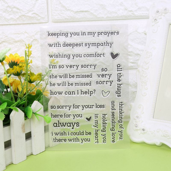 Diy Sympathy Silicone Clear Stamps Scrapbooking Photo Album Paper Card Art Crafts Decor Wqa Wish