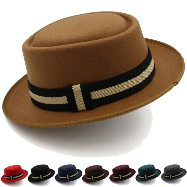 Classic Winter Men Women Unisex 100% Australian Wool Pork Pie Porkpie Hats  - China Fedora Hat and Fitted Hats price