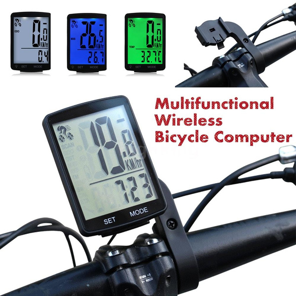Multifunction Digital LCD Bicycle ATV Computer Speedometer Odometer Waterproof 