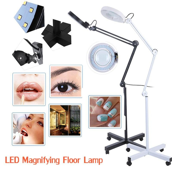 Led Floor Lamp Esthetician Light Magnifying Glass With Lighted Magnifier For Reading Crafts Pro Tasks Adjustable Dimmable Wish Led Floor Lamp Esthetician Light, Esthetician Floor Lamps
