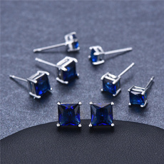 Blues, DIAMOND, Jewelry, Stud Earring