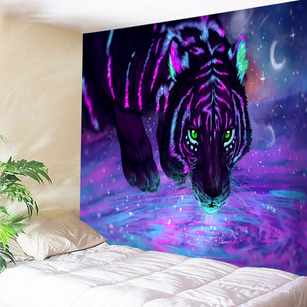 Abstract Tiger Wall Hanging Tapestry Psychedelic Bedroom Home Decoration 