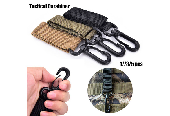 Hook Survival Gear Tactical Carabiner Bag Hooks Webbing Buckle Belt Clips 