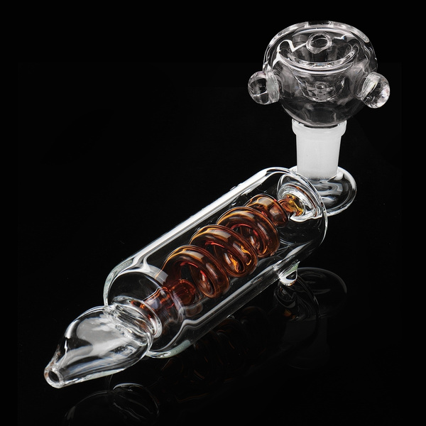 Glass Pipe 'Spiral' 17cm