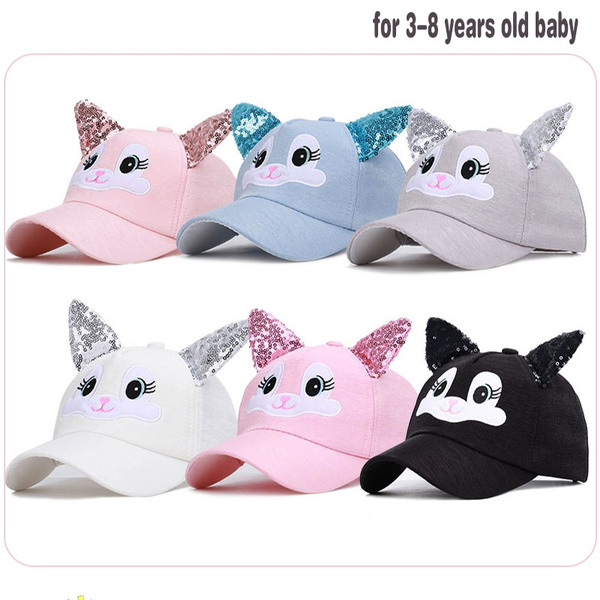 Newborn Baby Cartoon Cat Print Cap Soft Hat Digood Suit for 1-3 Years old Baby