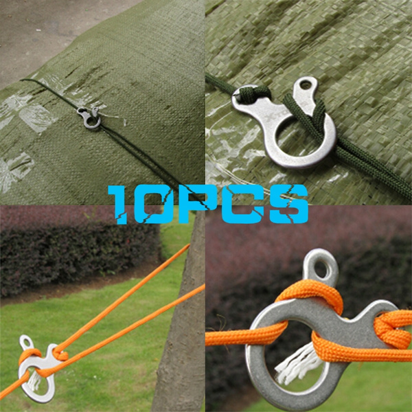 Tents & Canopies 10x Alu Tent Hook Hanger Awning Cord Rope Fastener Guy