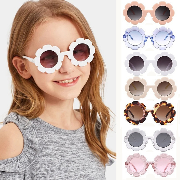 3 Pack Kids Sunglasses Cute Round Sunglasses Flower Shaped Sunglasses for  Boys Girls Party Accessories - Walmart.com