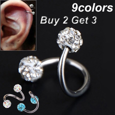 helixcartilage, traguscartilage, Stud Earring, Stainless Steel