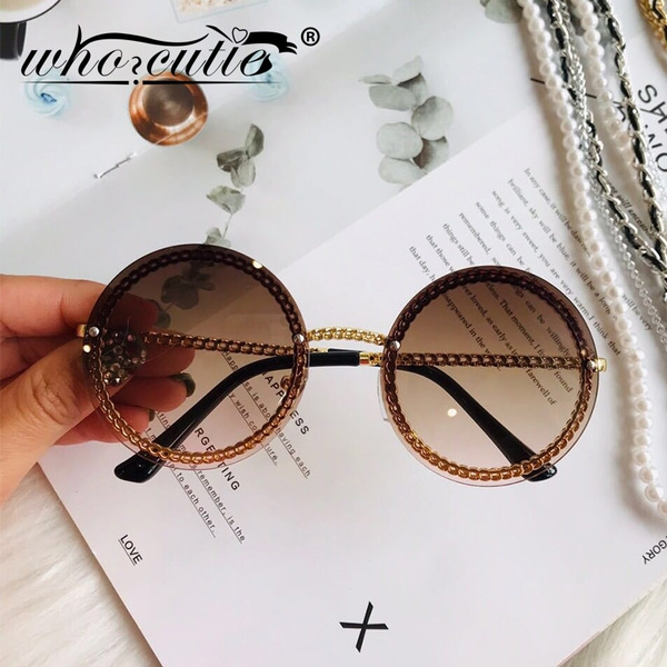 Gafas de sol redondas de lujo Diseño de marca paramujer Gafas de sol redondas de lujo Diseño de marca paramujer