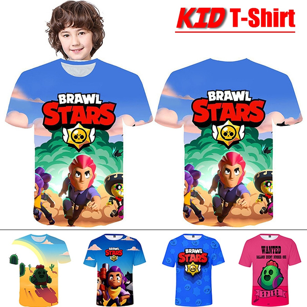 Kids Funny 3d Print T Shirt Cartoon Brawl Stars Boys Girls Summer Tops 1 14y Wish - roblox brawl stars t shirt