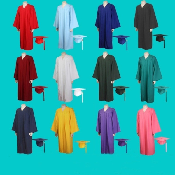 Unisex Graduation Gown University Academic Bachelors Robe Top Choir ...