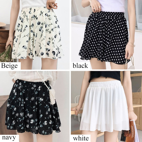 chiffon skirt with shorts