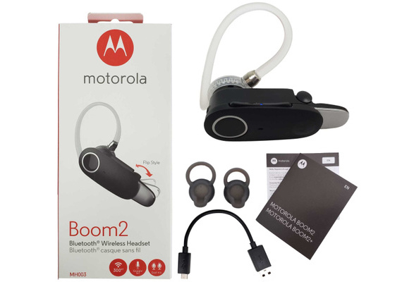 Motorola Boom 2 Bluetooth Wireless Flip Style Headset with 7 Hours