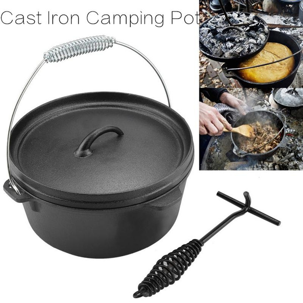 Cast iron camping casserole