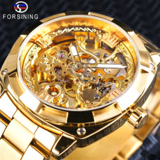 Watches, relojesmecánico, Skeleton, gold
