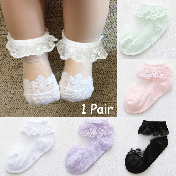 Summer Girls Ruffled Cotton Socks Baby Children Lace Socks Princess ...