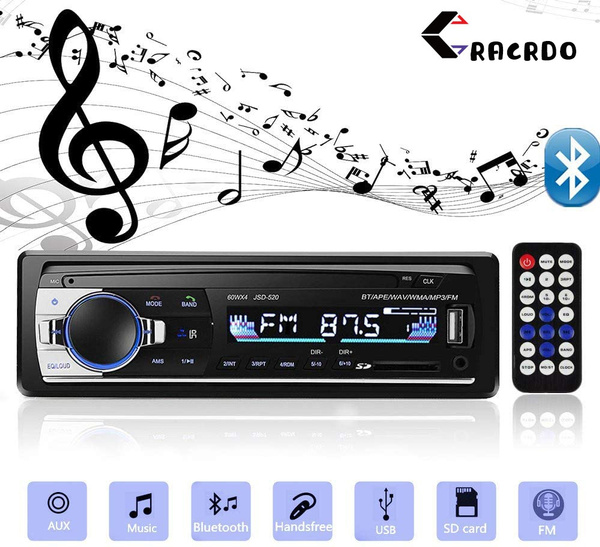 Doe mijn best compact wijsheid RACRDO Auto Radio 1 Din JSD-520 Car Radio Car Mp3 Player Autoradio  Bluetooth Handsfree AUX Input Receiver Car Audio Stereo OtoTeypleri | Wish