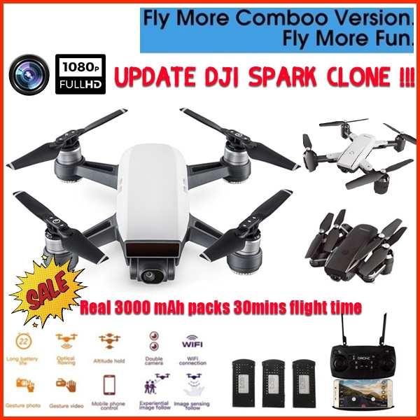 Final añadir Emular Fly More Combo Dji Spark Clone!!! SG700 FPV RC Drone with Dual 5MP  Wide-angle HD WIFI Camera Quadcopter Toy with V-SIGH Gesture  Auto-photograph Function and Optical Follow Mode | Wish
