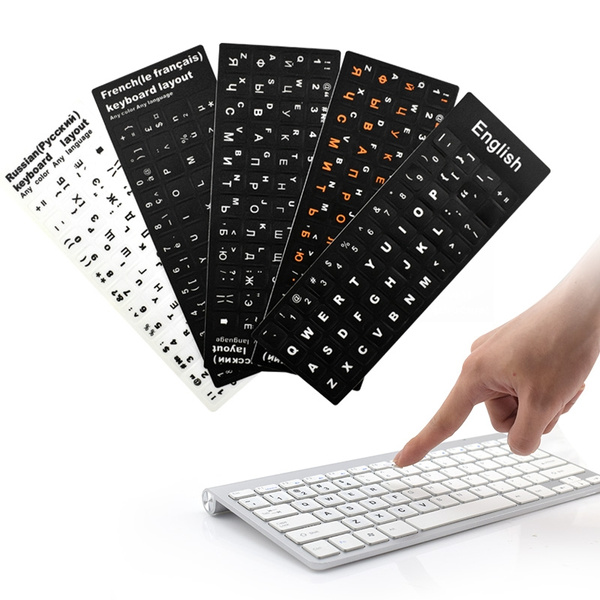 Impermeable español/inglés/ruso/francés pegatinas teclado  Deutsch/Árabe/coreano/japonés/hebreo/ teclado tailandés diseño Keyboard  repair