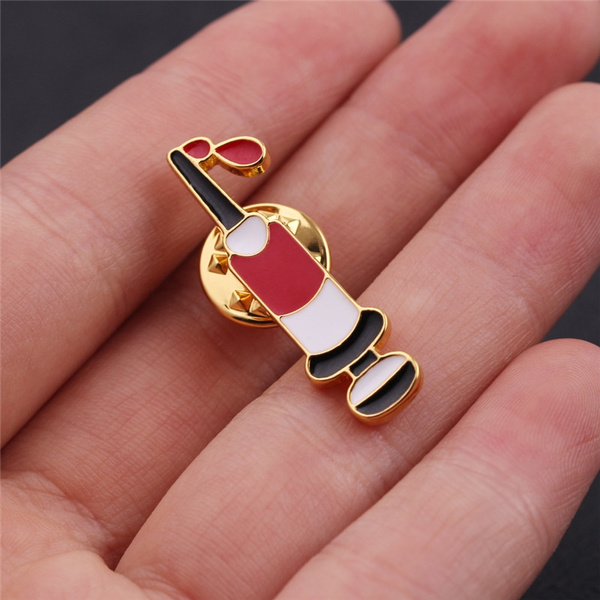 Syringe Pins Doctor Nurse Brooch Medical Jewelry Enamel Pin