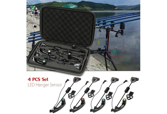 Lixada 4 PCS Set LED Hanger Sensor Swinger Illuminated Fishing Swingers X7I5 