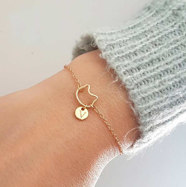 personalized cat bracelet