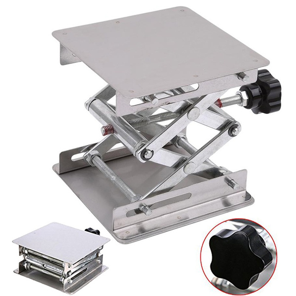 8 x 8 inches Stainless Steel BIPEE Lab Jack Lifting Scissor Stand Platform Height 11 inches Max 8 x 8 inches Stainless Steel BIPEE Lab Jack Lifting Scissor Stand Platform Height 11 inches Max