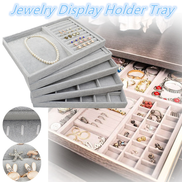 Multi-Styles Jewelry Display Stand Tray Brooch Ring Earring Holder ...