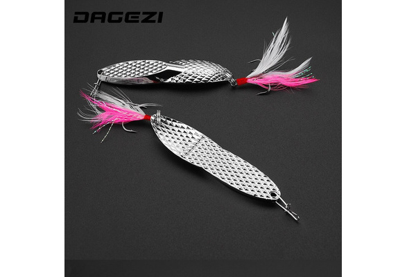 Metal Spoon Fishing Lure 19g Silver Sequins Hard Baits For Bass