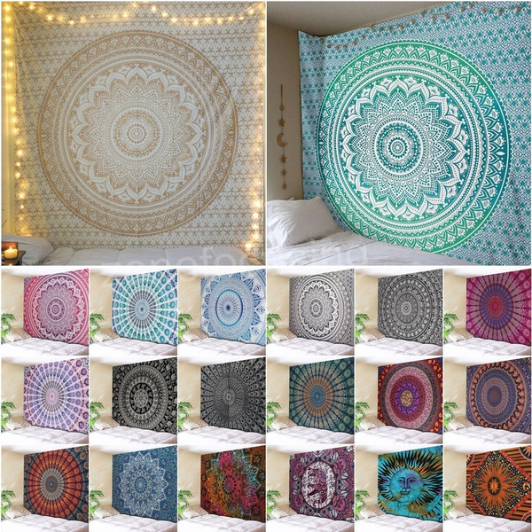 Retro Boho Wall Tapestry Beach Travel Towel Blanket Yoga Mat Home Carpet