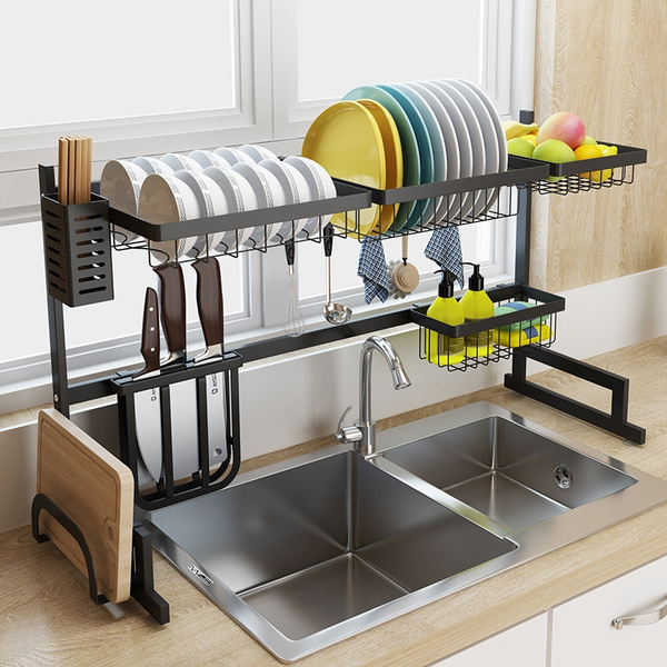 Stainless steel kitchen online sink rack