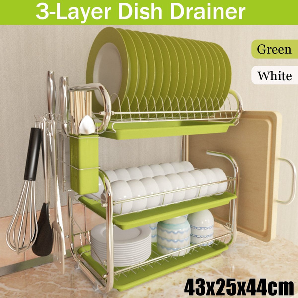 Kitchen Sink Dish Drying Rack Drainer Washing Holder Basket