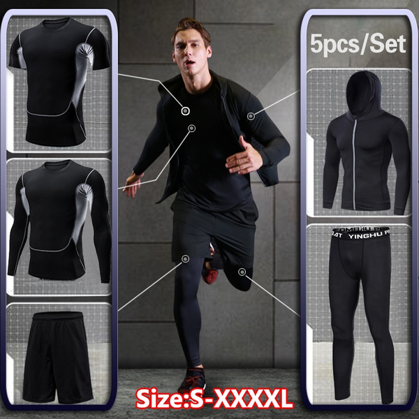 Men's Tracksuit Running Set Gym Jogging Underwear Compression