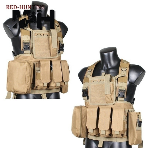 USMC Tactical Combat Molle RRV Chest Rig Paintball Harness Airsoft Vest ...