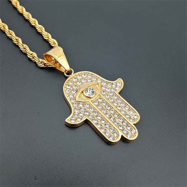 Gold plated hamsa necklace Clearance