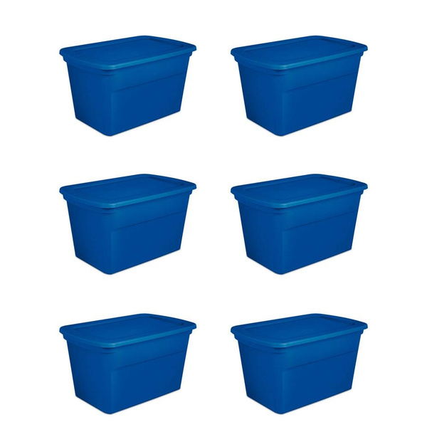 sterilite 30 gallon plastic stackable storage tote container box