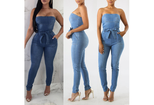 Donna Ida Thornton on how to style Olivia The Strapless Denim Jumpsuit