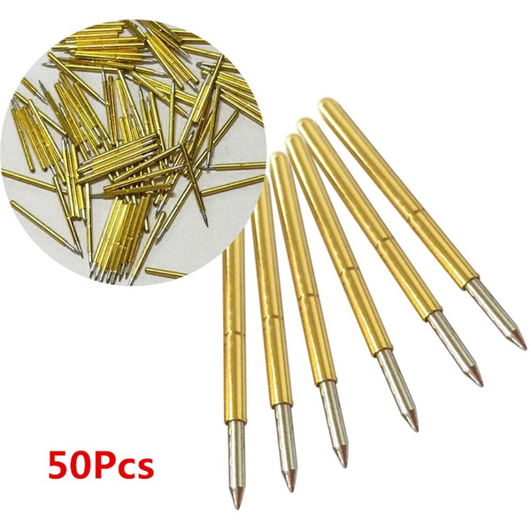 50pcs P75-B1 Dia 1.02mm 100g Cusp Spear Spring Loaded Test Probes Pogo Pins FO 