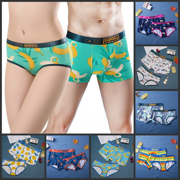 Cute Cartoon Cotton Panties Sexy Couple Underwear Breathable